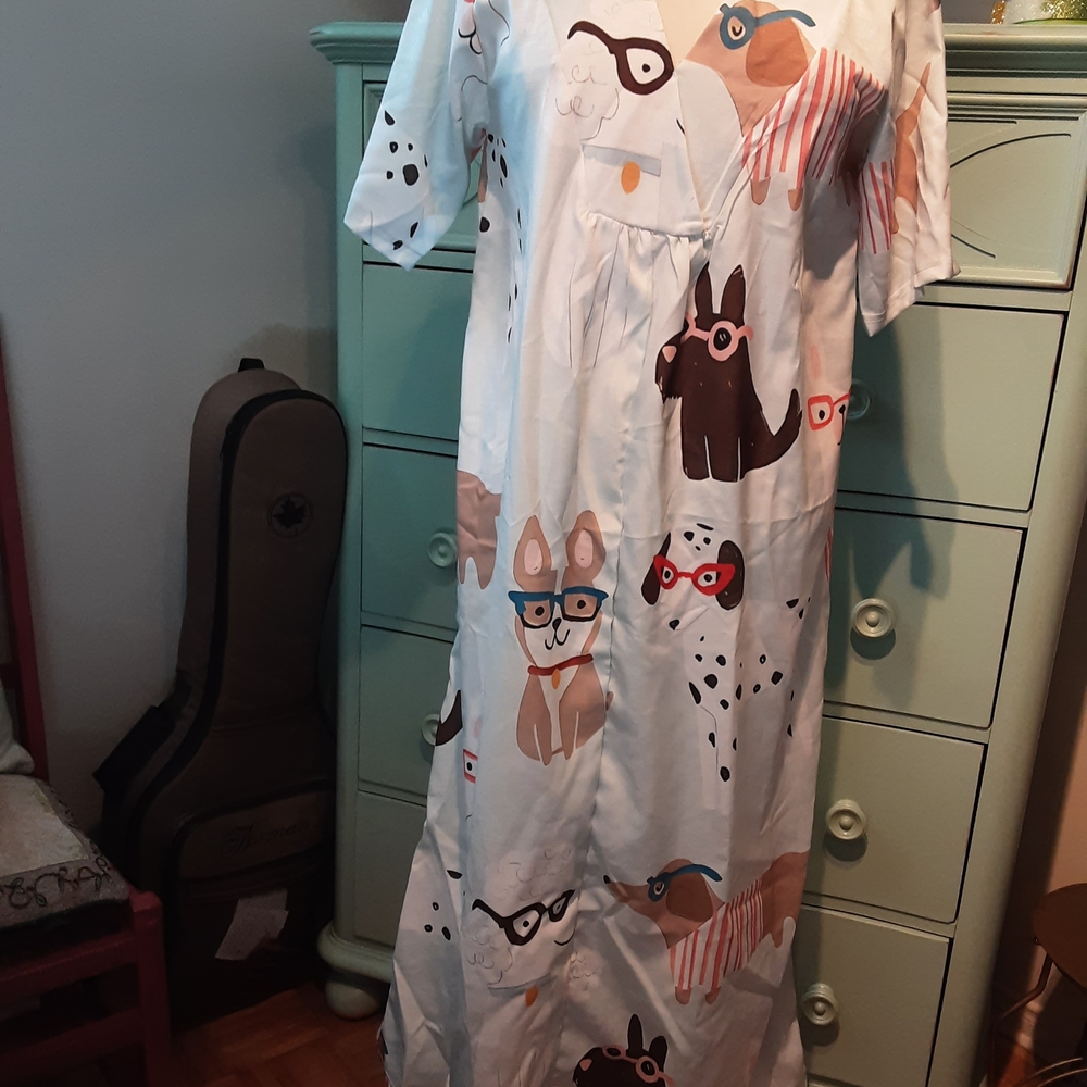 Women's Nightgown with Cute Animal Print
